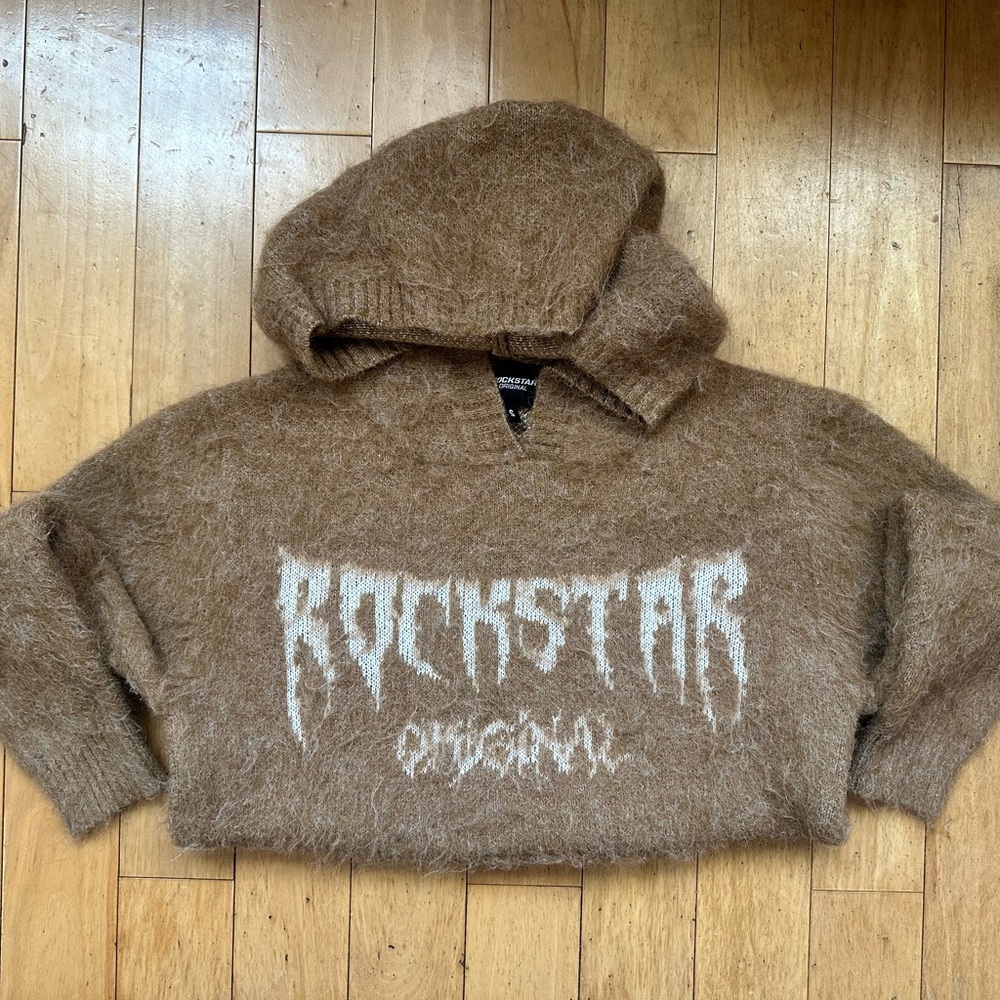 Brown Rockstar Original Fuzzy Hoodie